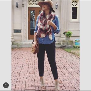 Blue long sleeve chambray button down